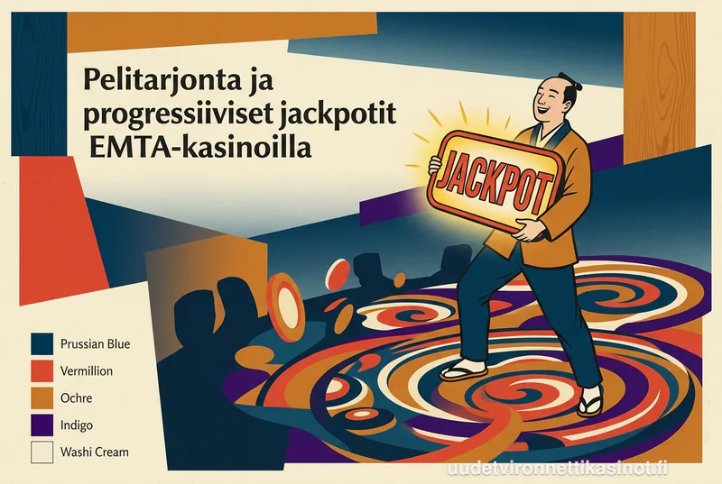 Pelitarjonta ja progressiiviset jackpotit EMTA-kasinoilla